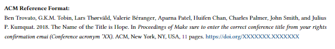 ACM Reference Format Example